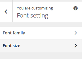 4 Font setting options